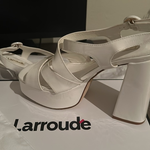Larroudé Bee Ankle Strap Platform Sandals - Picture 5 of 6